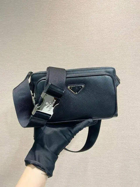 Prada Black Saffiano Leather Crossbody Bag