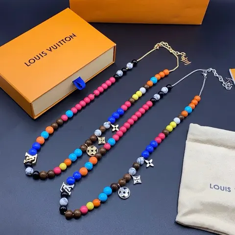 Louis Vuitton Multicolor Beaded Necklace Set