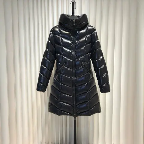 Moncler Women's Navy Blue Quilted Down Coat