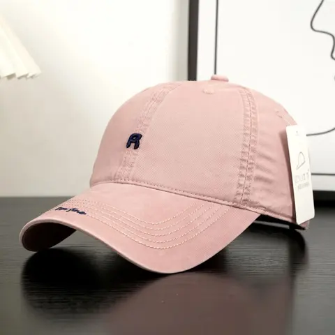 SEALIZ Pink Baseball Cap with Embroidered Logo