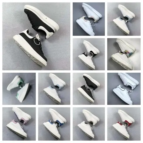 Collection of White Platform Sneakers with Color Accents