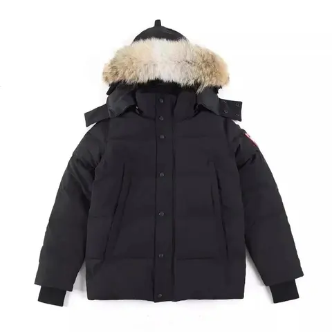 Canada Goose Black Down Parka with Fur Trim Hood