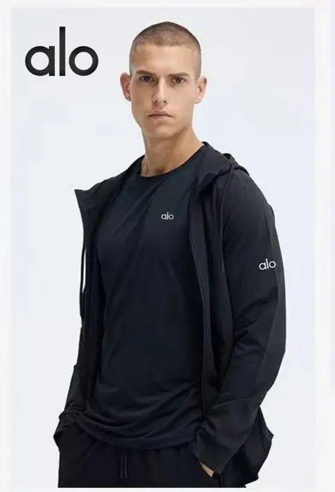 alo Men's Black Hoodie and T-Shirt Set