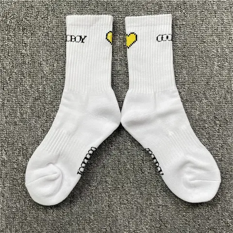 COODBOY Cotton Sports Socks - Mid-Calf, Breathable, Sweat-Absorbing, for Basketball and Yeezy Style Outfits