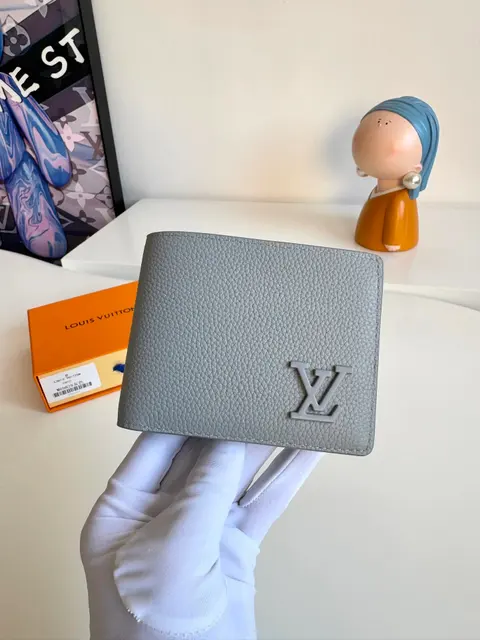 Louis Vuitton Grey Leather Wallet