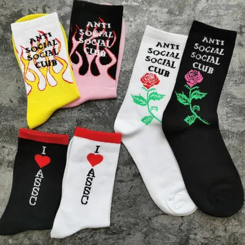 ASSC 2020 Rose Flame Summer Mid-Calf Cotton Socks for Men and Women