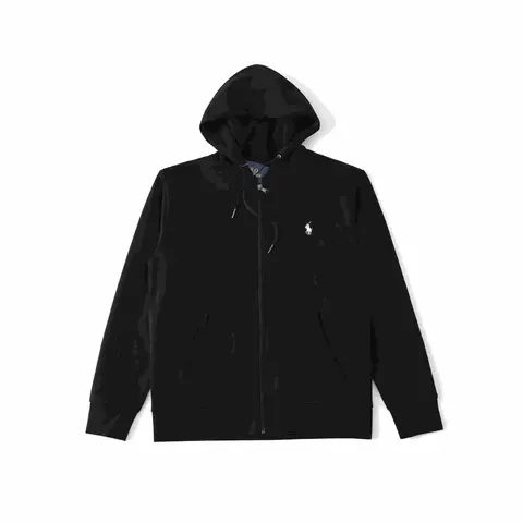 Polo Ralph Lauren Black Full-Zip Hoodie