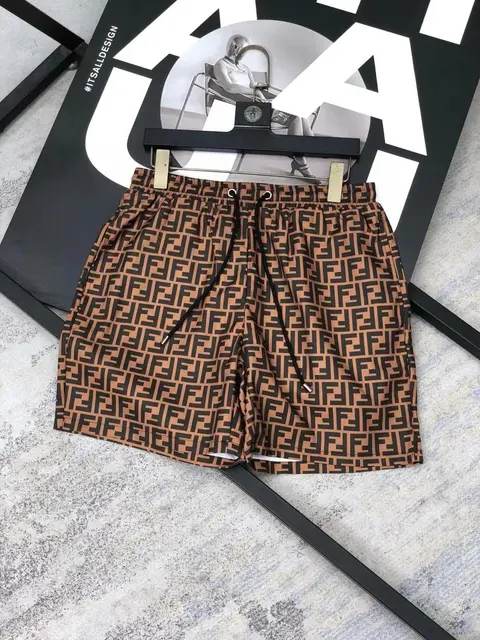 Fendi FF Logo Print Swim Shorts