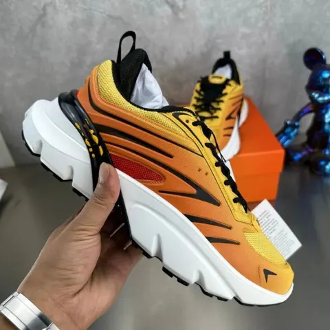 Nike M2K Tekno Yellow Orange Sneakers