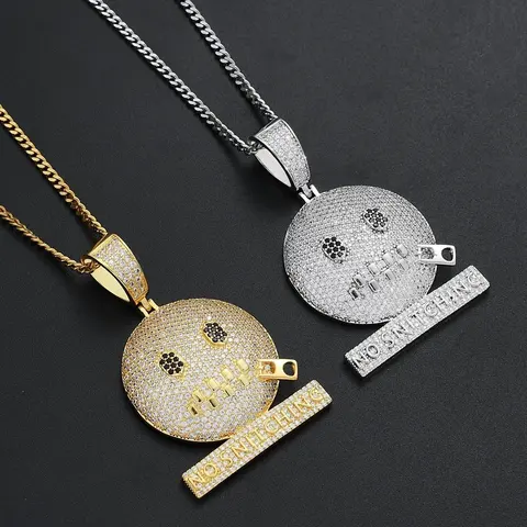 No Snitching Diamond Pendant Necklace Set