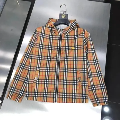 Burberry Check Pattern Hooded Jacket