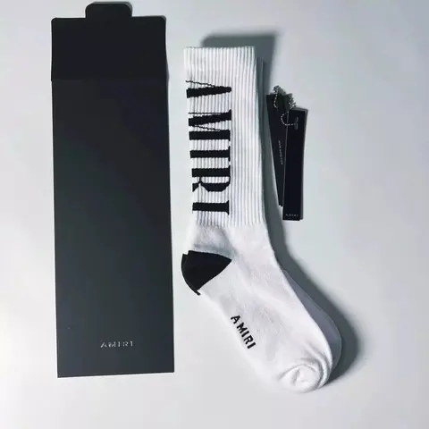 AMIRI White Logo Crew Socks