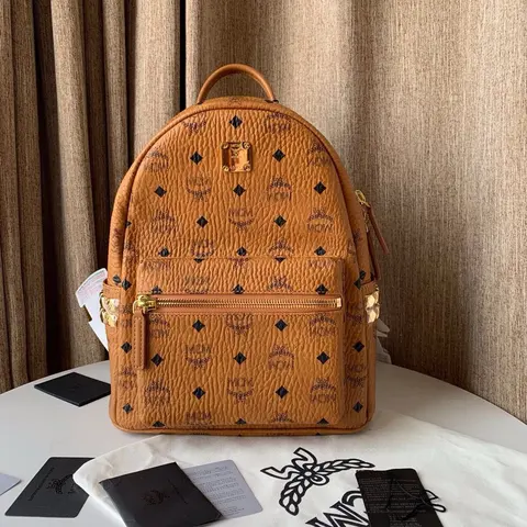 MCM Brown Monogram Backpack