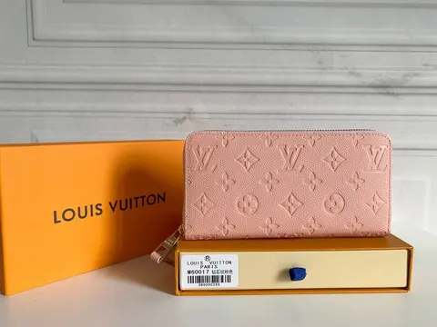 Louis Vuitton Pink Monogram Empreinte Zip Wallet M60017