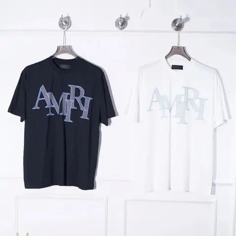 AMRI Logo T-Shirt Black and White