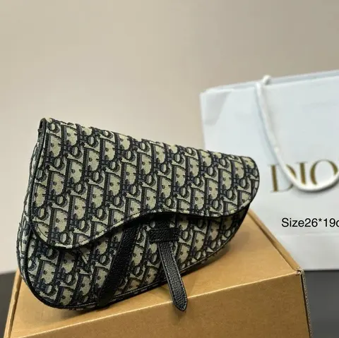 Dior Oblique Print Clutch Bag