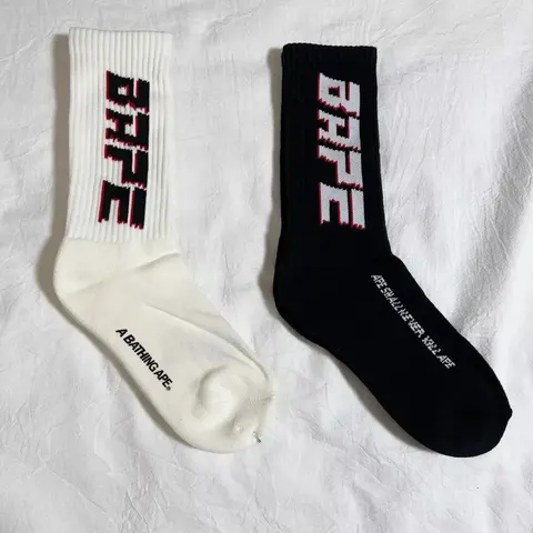 A Bathing Ape BAPE Logo Crew Socks