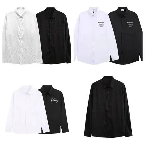 Burberry Men's Shirt Collection - Monogram and Logo Designs
