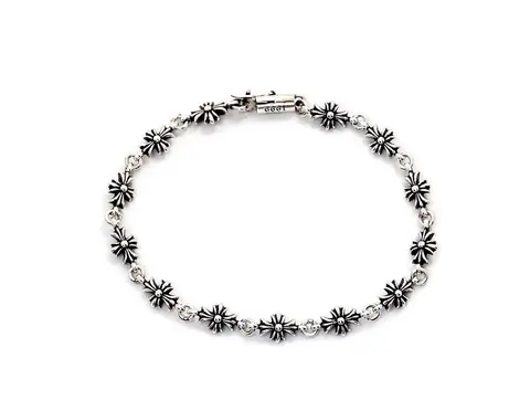 Sterling Silver Starburst Link Bracelet