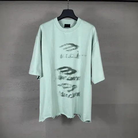 Mint Green Distressed Graphic T-Shirt