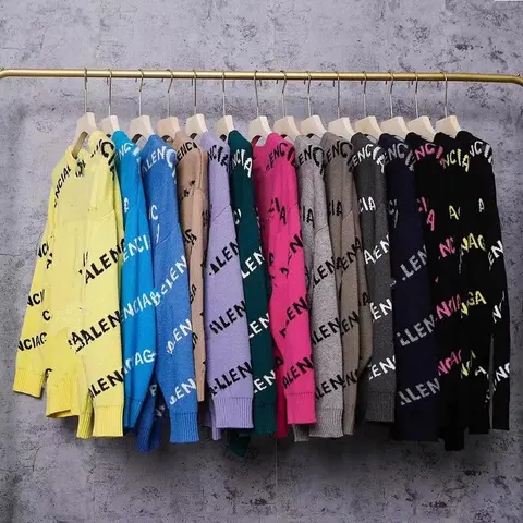 Balenciaga Logo Print Sweaters Collection