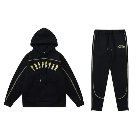 Trapstar Black Hoodie and Jogger Set
