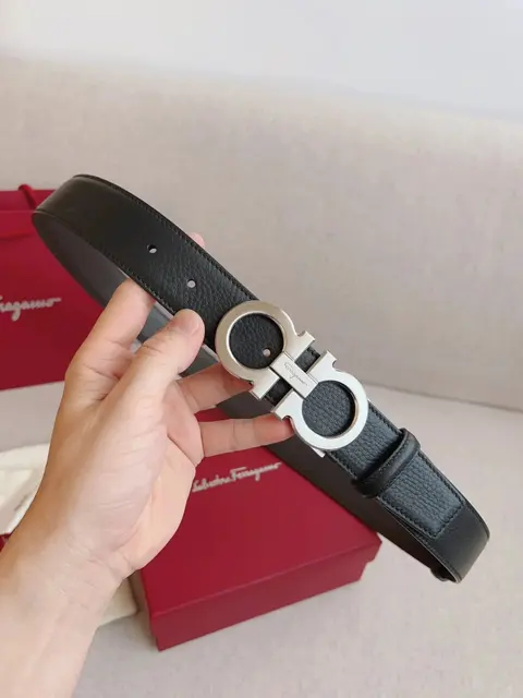 Salvatore Ferragamo Gancini Leather Belt