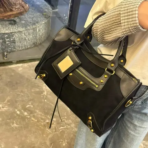 Celine Black Suede Phantom Tote Bag