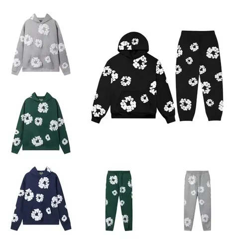 Floral Pattern Hoodie and Jogger Set