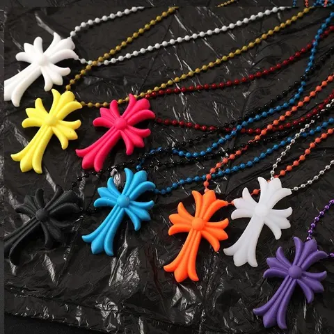 Colored Resin Cross Necklace Limited Edition