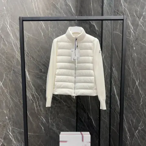 Moncler White Quilted Down Jacket