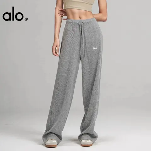 alo Yoga Ribbed Wide Leg Pants