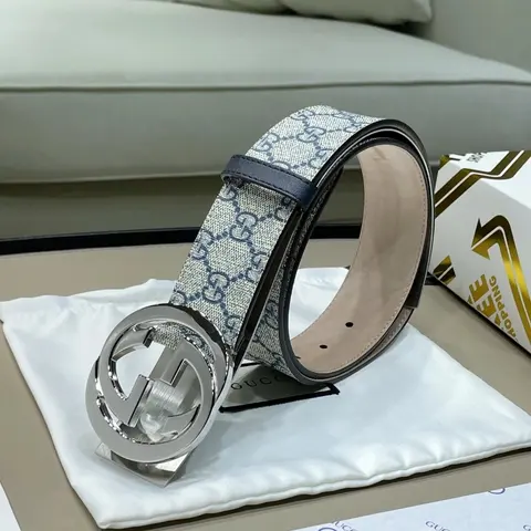 Gucci GG Supreme Belt with Interlocking G Buckle