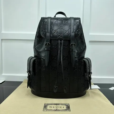 Gucci Black GG Supreme Backpack