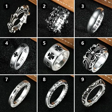 CH Sterling Silver-Plated Copper Ring - American Style
