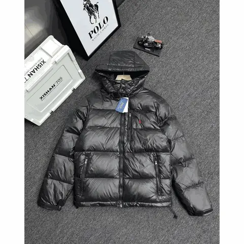 Polo Ralph Lauren Black Hooded Puffer Jacket