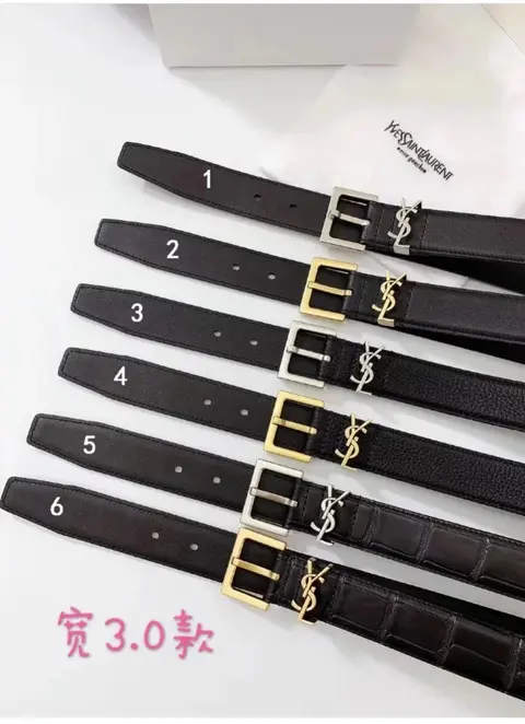 YSL Saint Laurent Leather Belts Collection