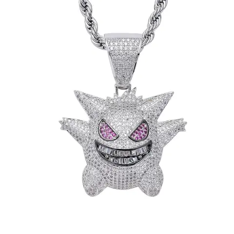 Gengar Pokémon Diamond Pendant Necklace