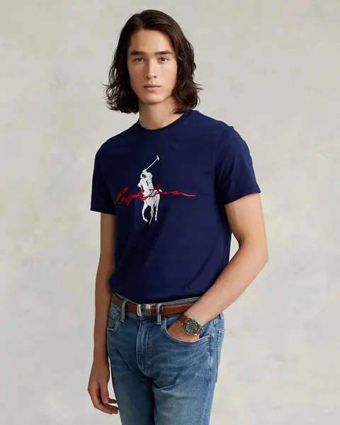 Ralph Lauren Navy Blue Logo T-Shirt