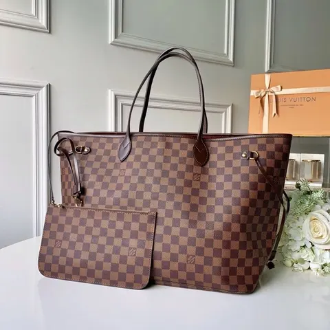 Louis Vuitton Neverfull GM Damier Ebene Tote Bag