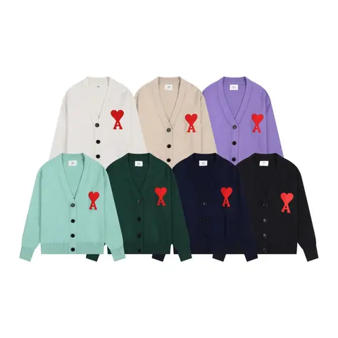 Ami Paris Heart A Logo Cardigan Collection