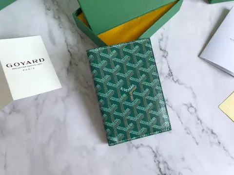 Goyard Green Monogram Passport Wallet