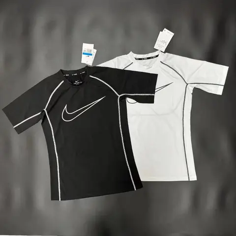 Nike Pro Compression T-Shirt Set - Black and White