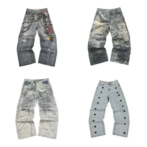 Collection of Distressed and Decorated Denim Pants