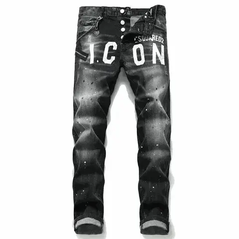 DSQUARED2 ICON Black Distressed Jeans