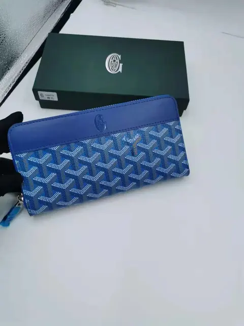 Goyard Blue Monogram Long Wallet