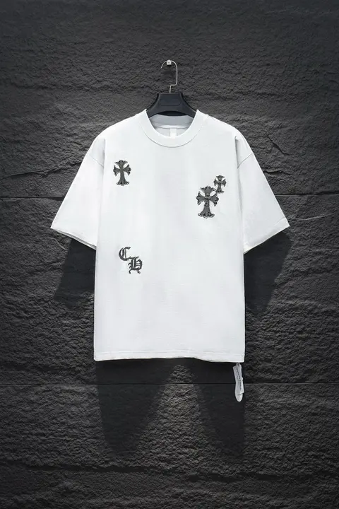 Chrome Hearts Cross Embroidered White T-Shirt