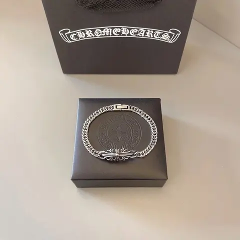 Chrome Hearts Silver Chain Bracelet