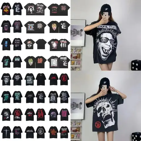 Hellstar Collection Black Graphic T-Shirts