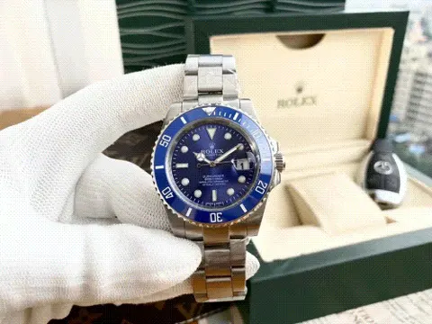 Rolex Submariner Blue Dial Stainless Steel Watch